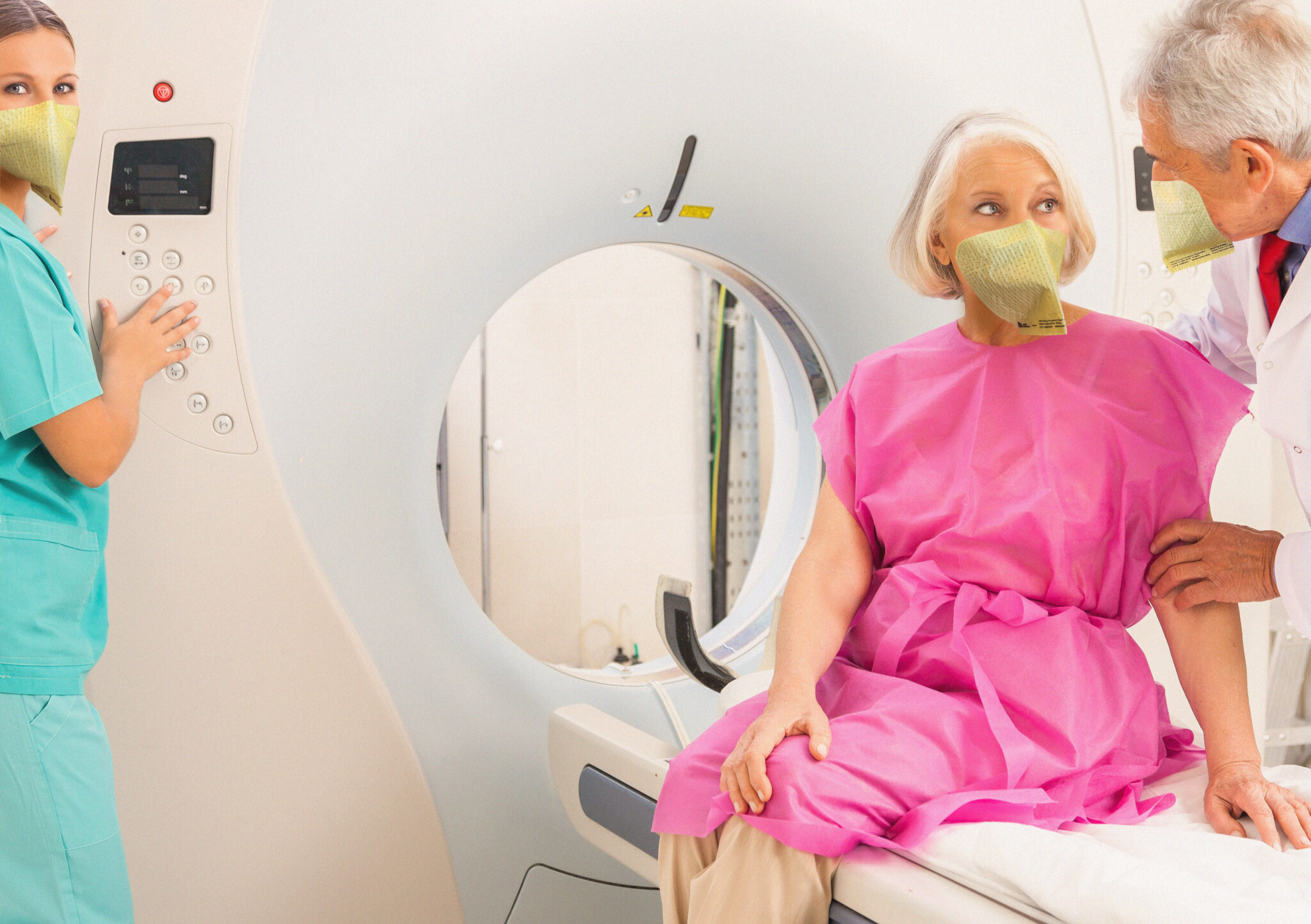 Elderly Women and healthcare workers ReadiMask N95 MRI FAQ